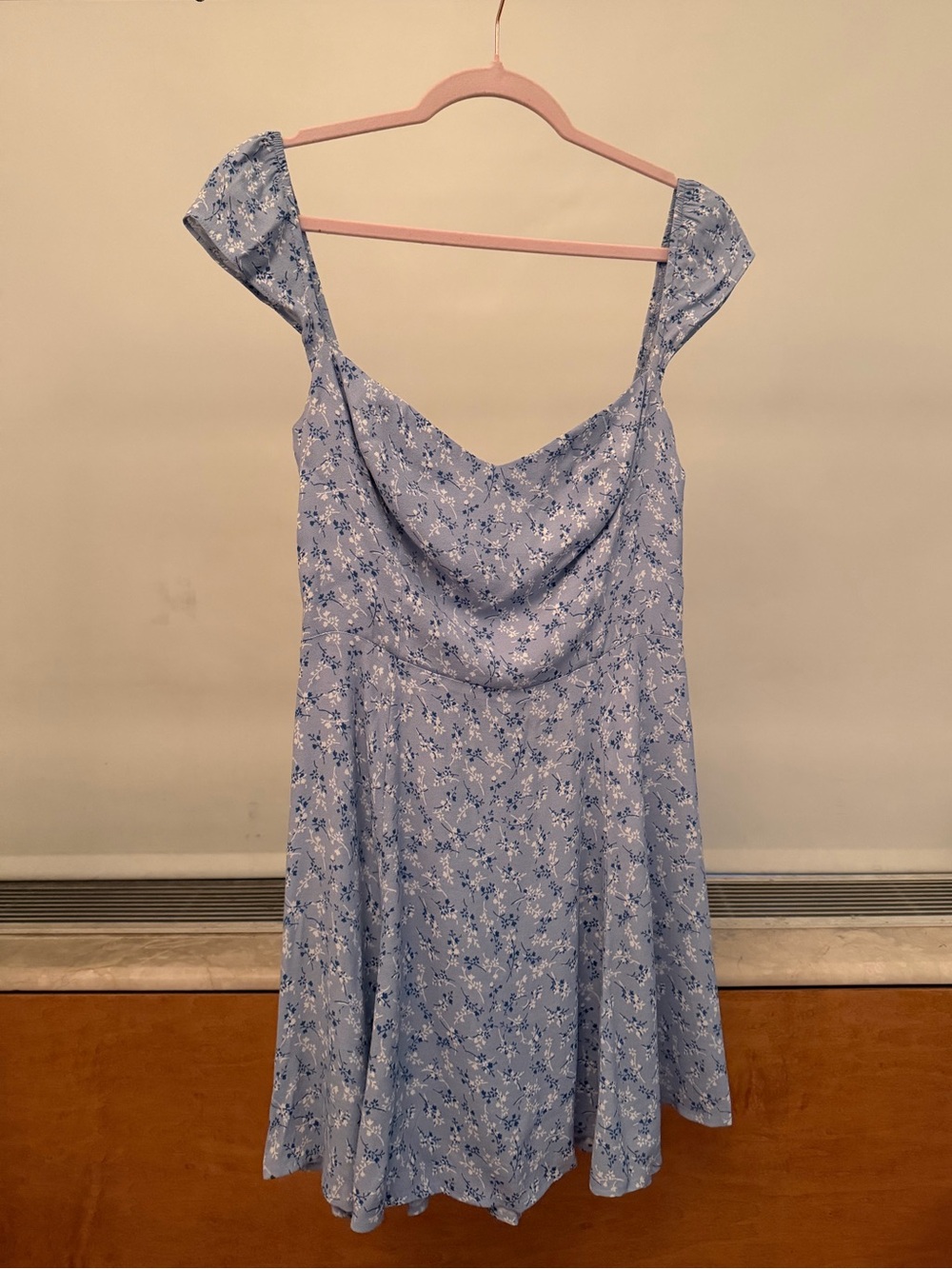Reformation Tanis Dress - Blue Floral (Size 6)